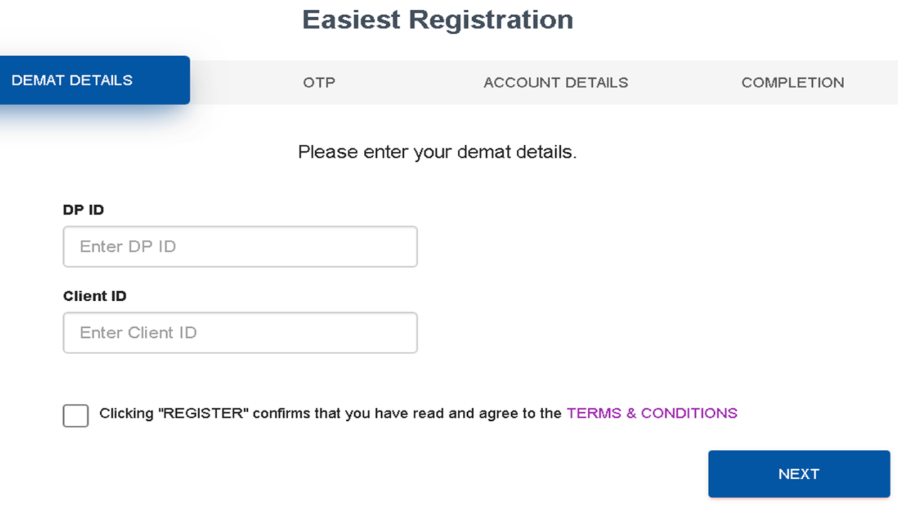 Easiest Registration Step 1