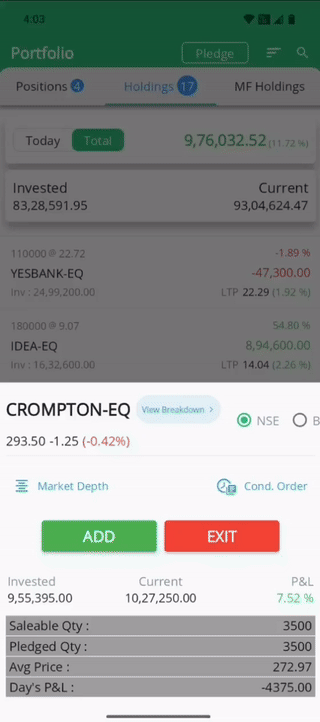 Holdings Break Down Preview