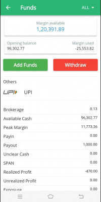 ProStocks Star Mobile Trading Application Funds Withdraw Option